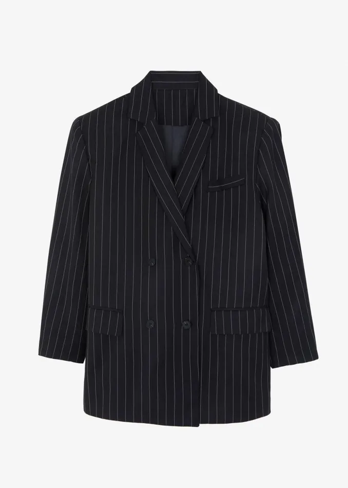 The Frankie Shop Sybil Blazer 8211 Black Pinstripe Shop Suits