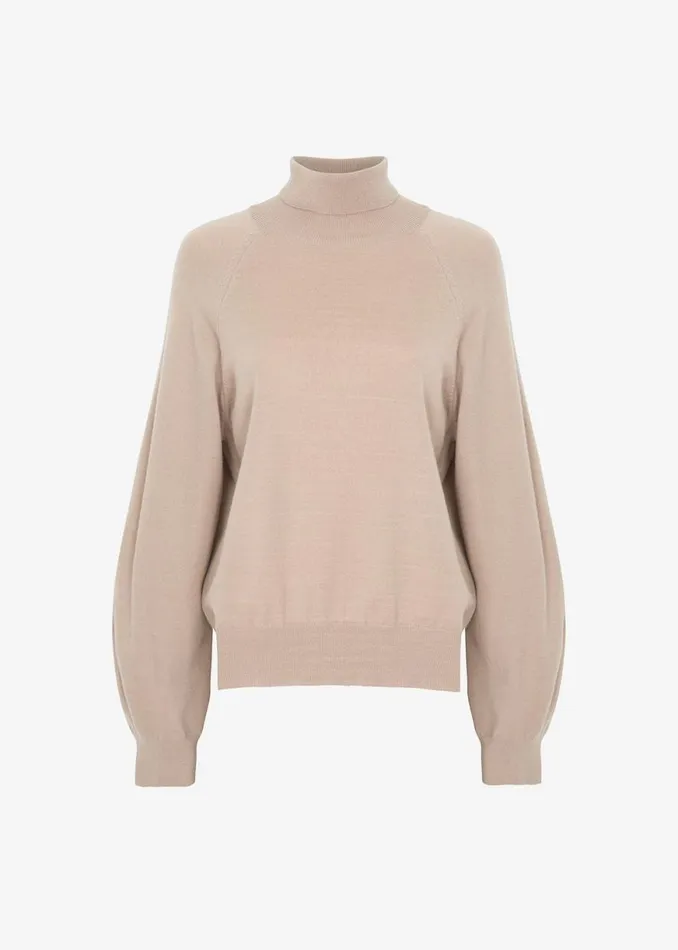 The Frankie Shop Variel Turtleneck Sweater 8211 Taupe Shop Knitwear