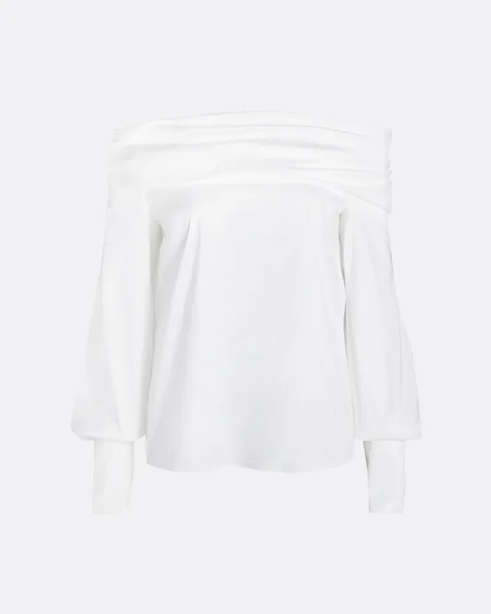 Tilly Ivory Cotton Shirt Ivory Women Tops Safiyaa