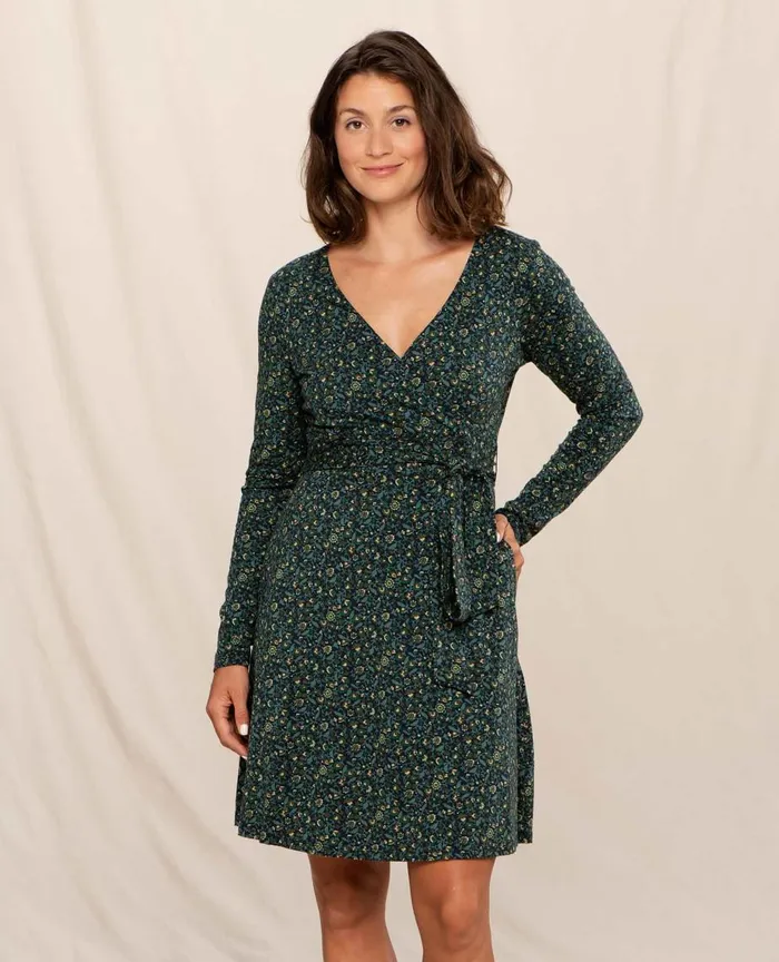 ToadandCo Dresses Cue Wrap Long Sleeve Dress Big Sky Vine Print 8211 Women039s