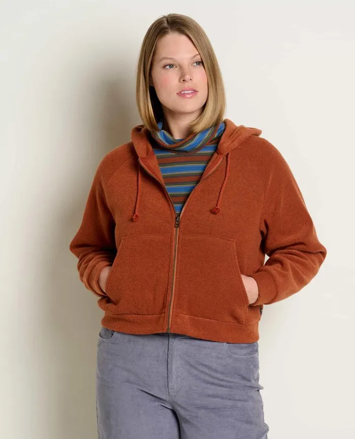 ToadandCo Jackets and Layers Whitney Terry Zip Hoodie Cinnamon 8211 Women039s
