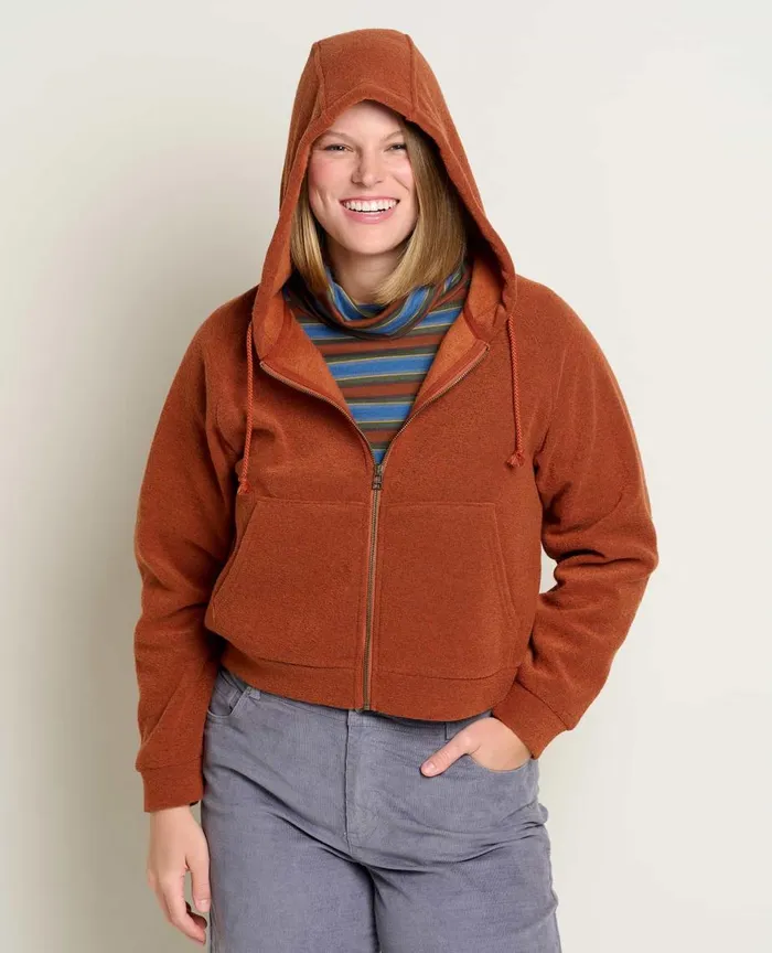 ToadandCo Jackets and Layers Whitney Terry Zip Hoodie Cinnamon 8211 Women039s