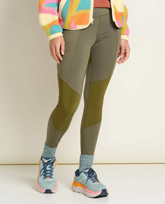 ToadandCo Pants Timehop Trail Tight Olive Stripe 8211 Women039s