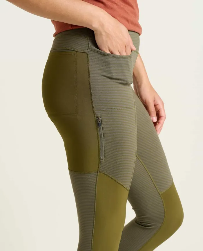 ToadandCo Pants Timehop Trail Tight Olive Stripe 8211 Women039s