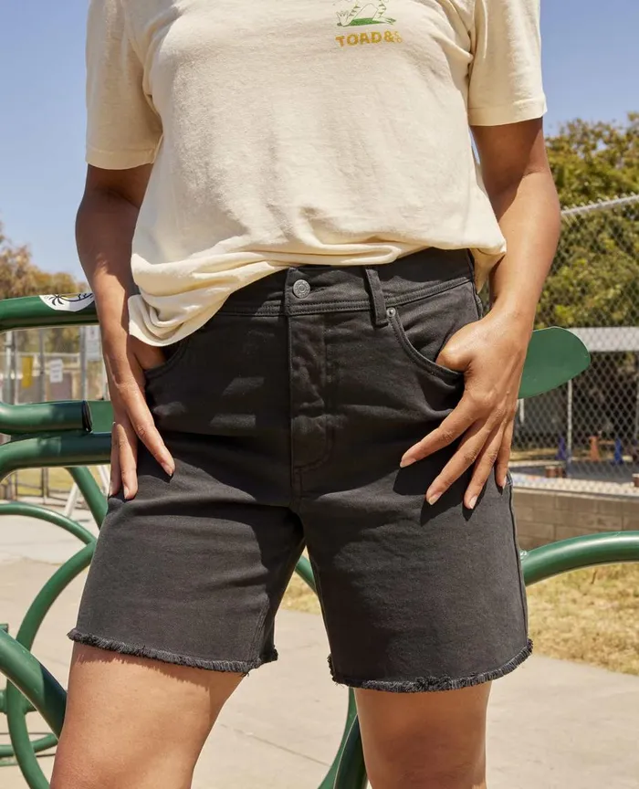ToadandCo Shorts Balsam Seeded Cutoff Short Washed Black 8211 Women039s