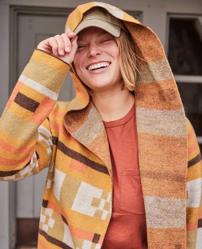 ToadandCo Sweaters Merino Heartfelt Hoodie Papaya 8211 Women039s