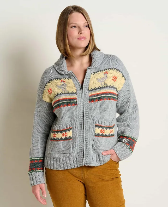 ToadandCo Sweaters Nitsa Zip Cardigan Heather Grey 8211 Women039s
