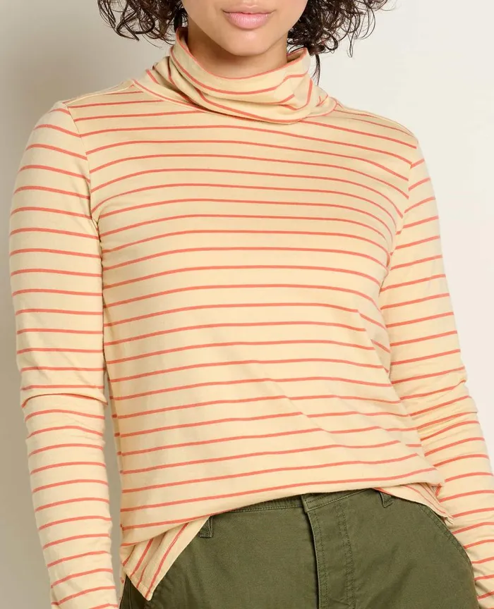 ToadandCo Tops and TShirts Maisey Long Sleeve TNeck Papaya Bold Stripe 8211 Women039s