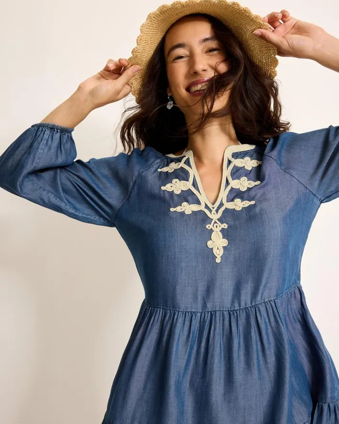 Tommy Bahama Beach Coverups Chambray Embroidered Coverup Dress Chambray 8211 Women Tommy Bahama Beach Coverups Chambray Embroidered Coverup Dress Chambray 8211 Women