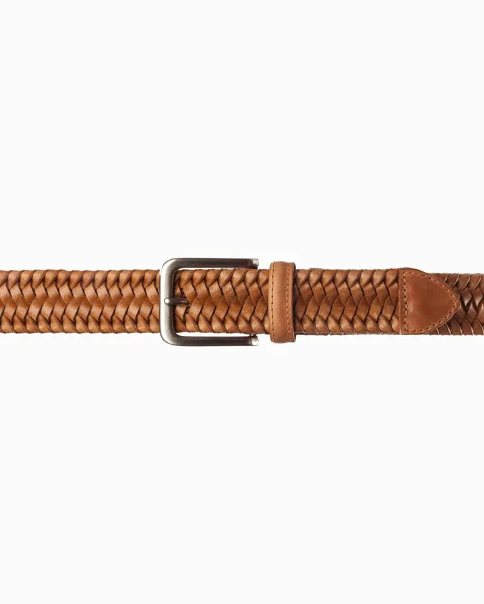 Tommy Bahama Belts Braided Leather Stretch Belt Tan 8211 Men Tommy Bahama Belts Braided Leather Stretch Belt Tan 8211 Men
