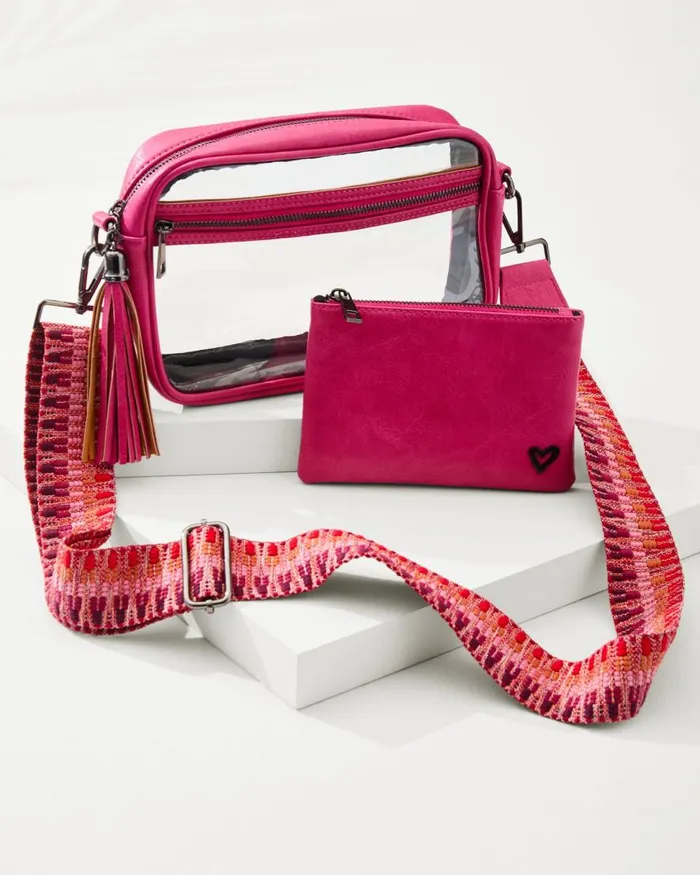 Tommy Bahama Handbags and Clutches Clear Crossbody Stadium Handbag Pink 8211 Women