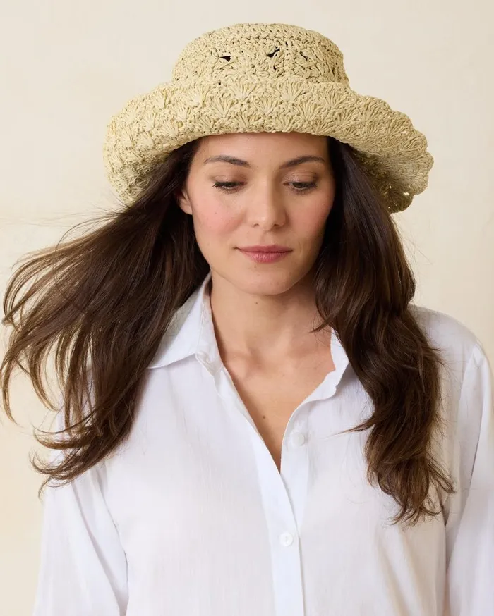 Tommy Bahama Hats and Caps Breezy Bucket Hat Natural 8211 Women