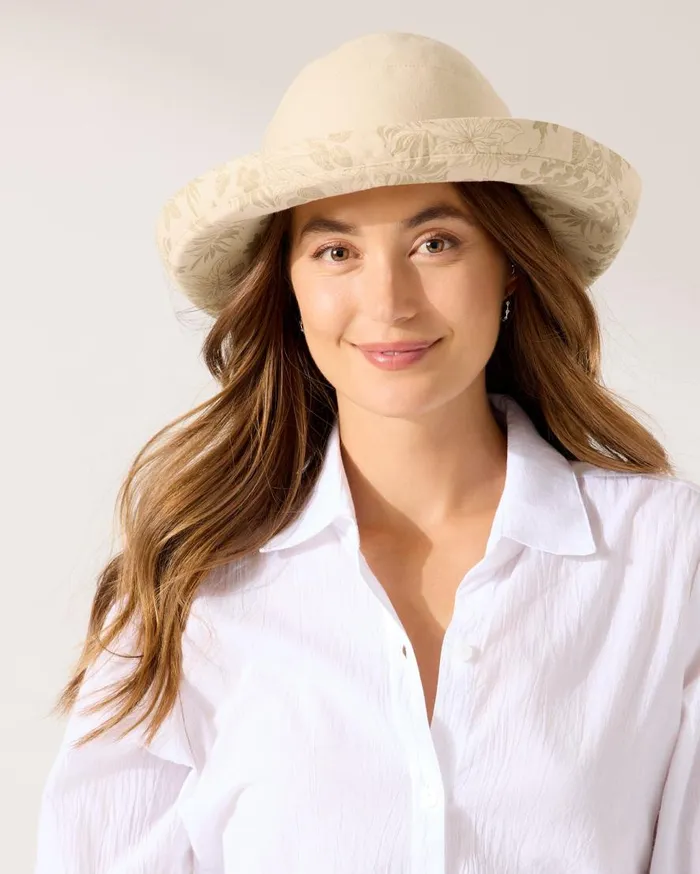 Tommy Bahama Hats and Caps Noosa Beach Print Hat Latte 8211 Women