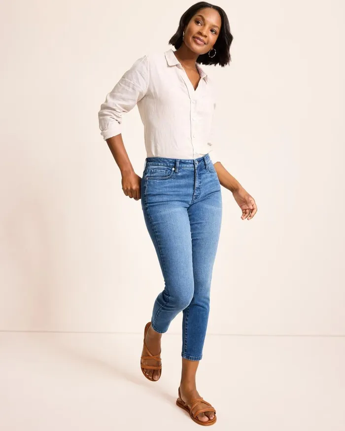 Tommy Bahama Jeans HighRise Skinny Ankle Jeans Med Playa Wash 8211 Women