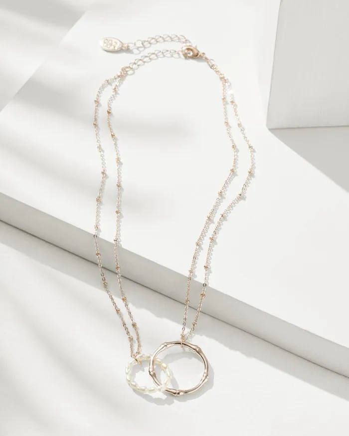 Tommy Bahama Jewelry Island Essence Rose Gold DoubleLoop Necklace Rose Gold 8211 Women