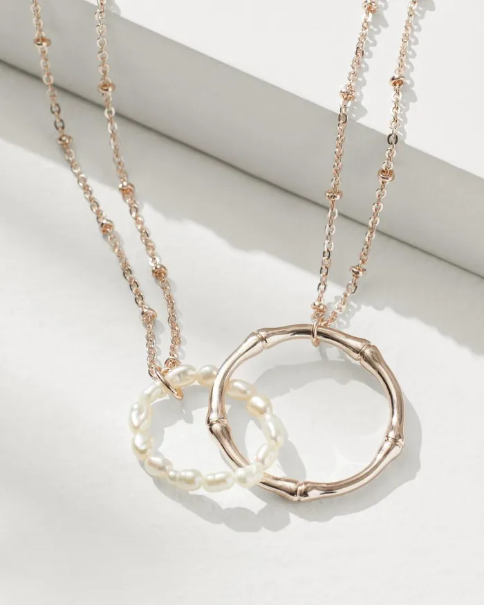Tommy Bahama Jewelry Island Essence Rose Gold DoubleLoop Necklace Rose Gold 8211 Women Tommy Bahama Jewelry Island Essence Rose Gold DoubleLoop Necklace Rose Gold 8211 Women