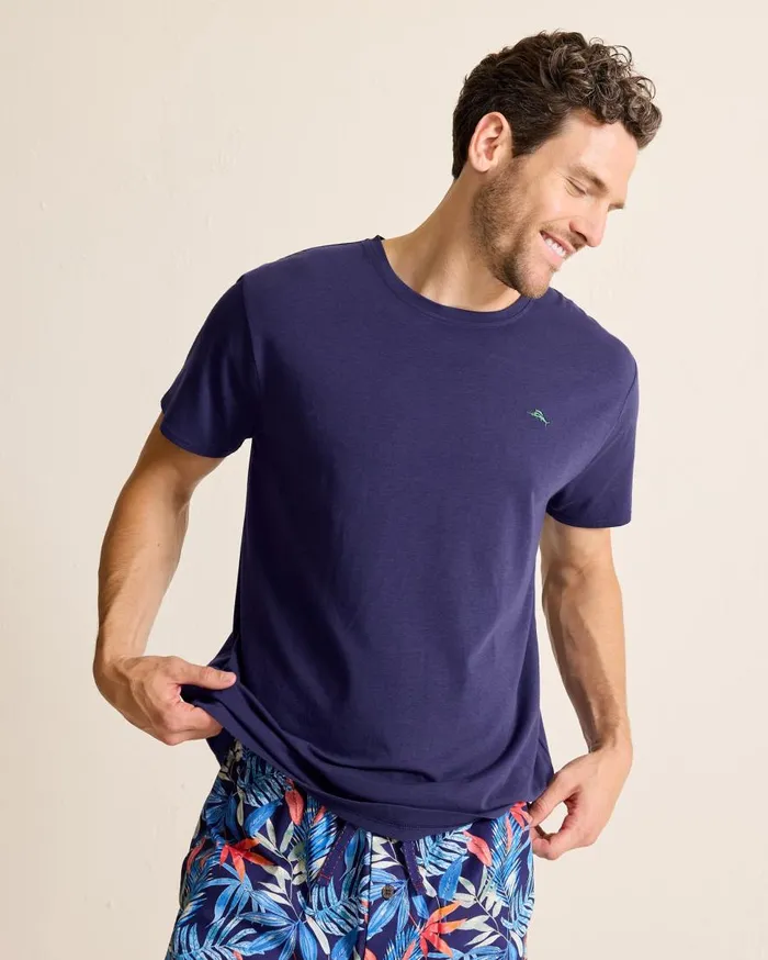 Tommy Bahama Loungewear and Pajamas ShortSleeve Crewneck TShirt Port Blue 8211 Men