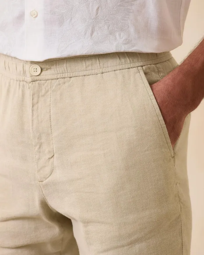 Tommy Bahama Pants and Chinos Beach Coast LinenBlend ElasticWaist Pants Stone Khaki 8211 Men Tommy Bahama Pants and Chinos Beach Coast LinenBlend ElasticWaist Pants Stone Khaki 8211 Men