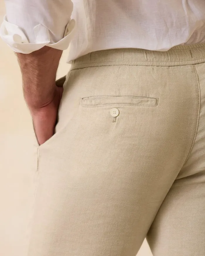 Tommy Bahama Pants and Chinos Beach Coast LinenBlend ElasticWaist Pants Stone Khaki 8211 Men Tommy Bahama Pants and Chinos Beach Coast LinenBlend ElasticWaist Pants Stone Khaki 8211 Men