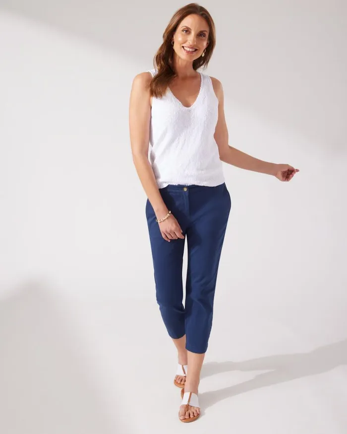 Tommy Bahama Pants and Crops Boracay Cropped Pants Island Navy 8211 Women