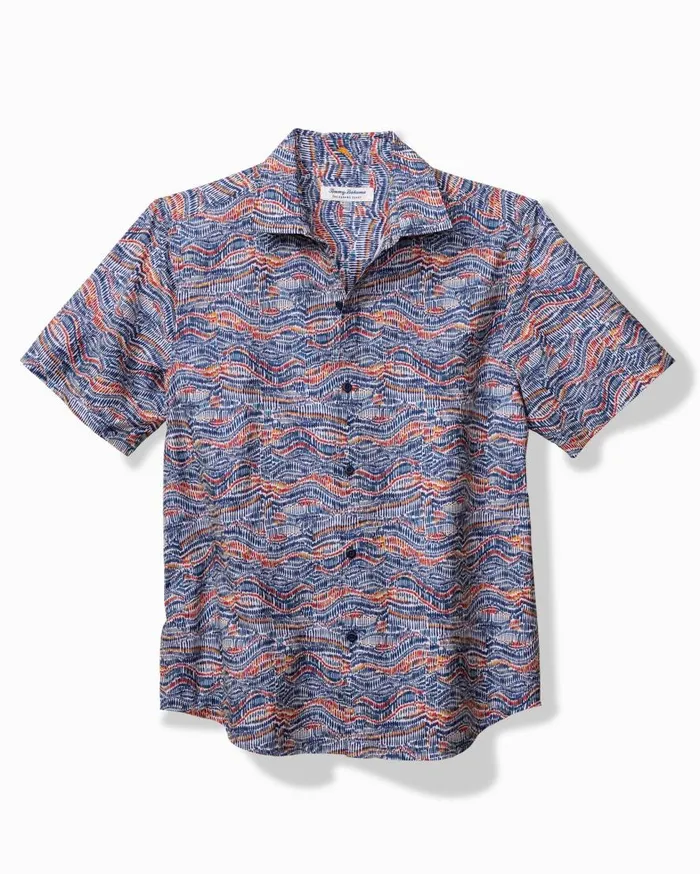 Tommy Bahama Shirts Bahama Coast Monte Rio Geo IslandZone Shirt Summer Grey 8211 Men