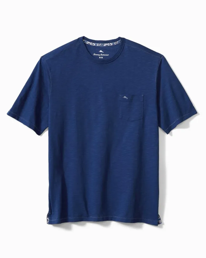 Tommy Bahama Shirts Bali Beach Crew TShirt Bering Blue 8211 Men