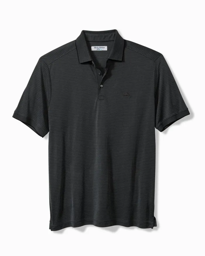 Tommy Bahama Shirts Bay Stripe IslandZone Polo Coal 8211 Men