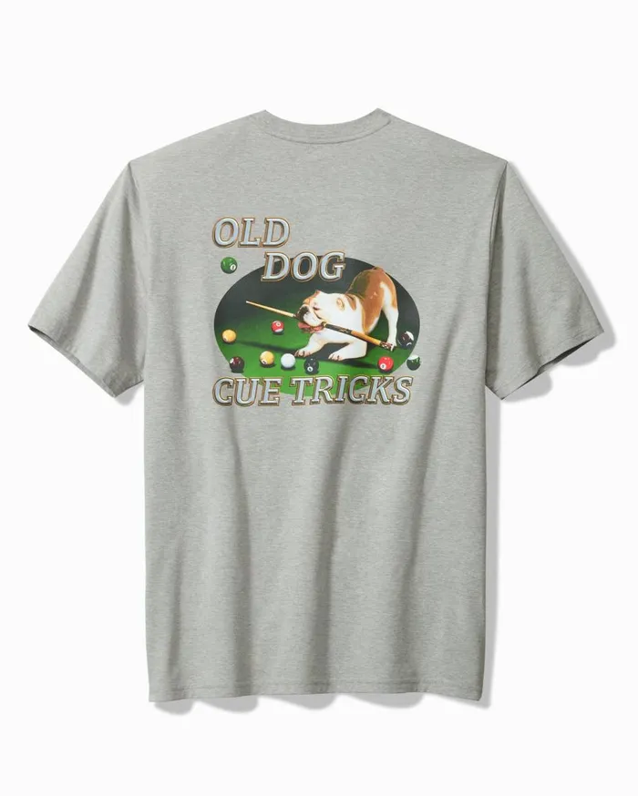 Tommy Bahama Shirts Old Dogs Cue Tricks Graphic Pocket TShirt Grey Heather 8211 Men