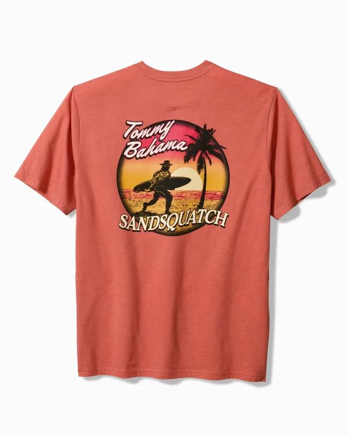 Tommy Bahama Shirts Sandsquatch Pocket TShirt Red Ginger Heather 8211 Men