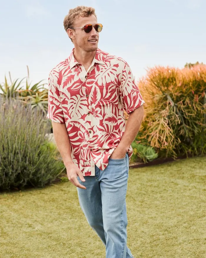 Tommy Bahama Shirts Veracruz Cay Lindavista Leaves ShortSleeve Shirt Dark Havana 8211 Men Tommy Bahama Shirts Veracruz Cay Lindavista Leaves ShortSleeve Shirt Dark Havana 8211 Men