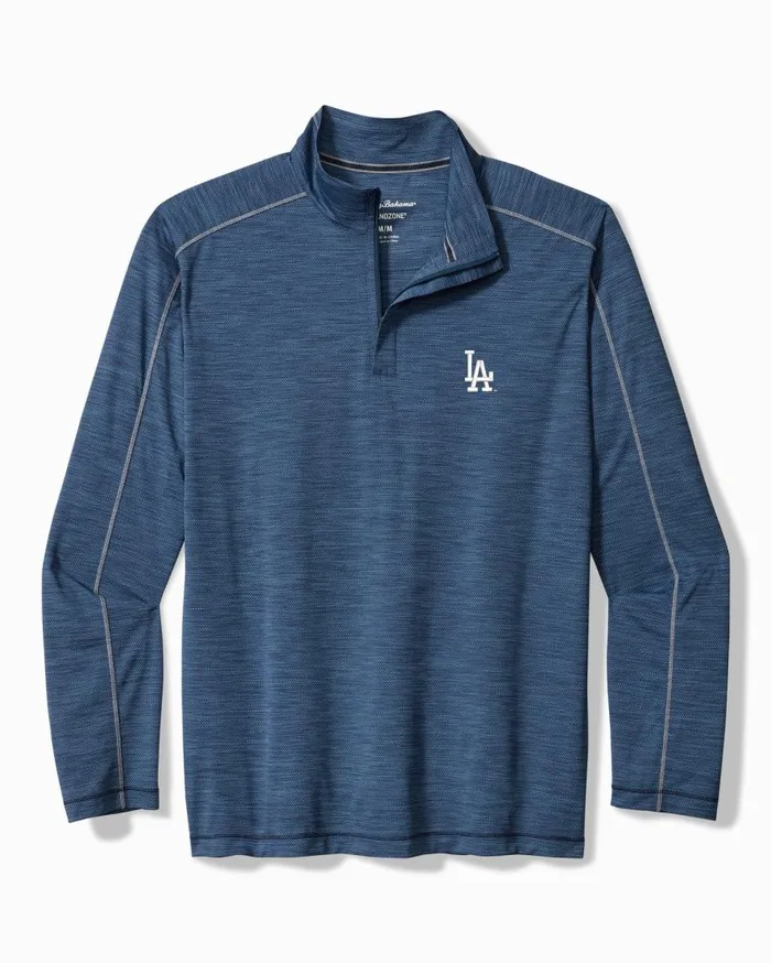 Tommy Bahama Sweatshirts MLB Player Point IslandZone HalfZip Sweatshirt Losangelesdodgers 8211 Men