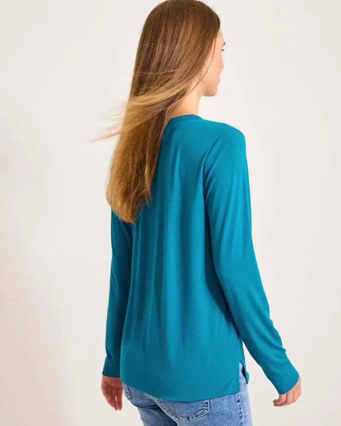Tommy Bahama Tops and Shirts Kauai Jersey LongSleeve VNeck TShirt Academy 8211 Women Tommy Bahama Tops and Shirts Kauai Jersey LongSleeve VNeck TShirt Academy 8211 Women