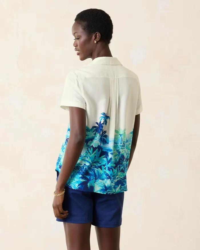 Tommy Bahama Tops and Shirts Oceanside Views Talulla Silk Camp Shirt Coconut 8211 Women