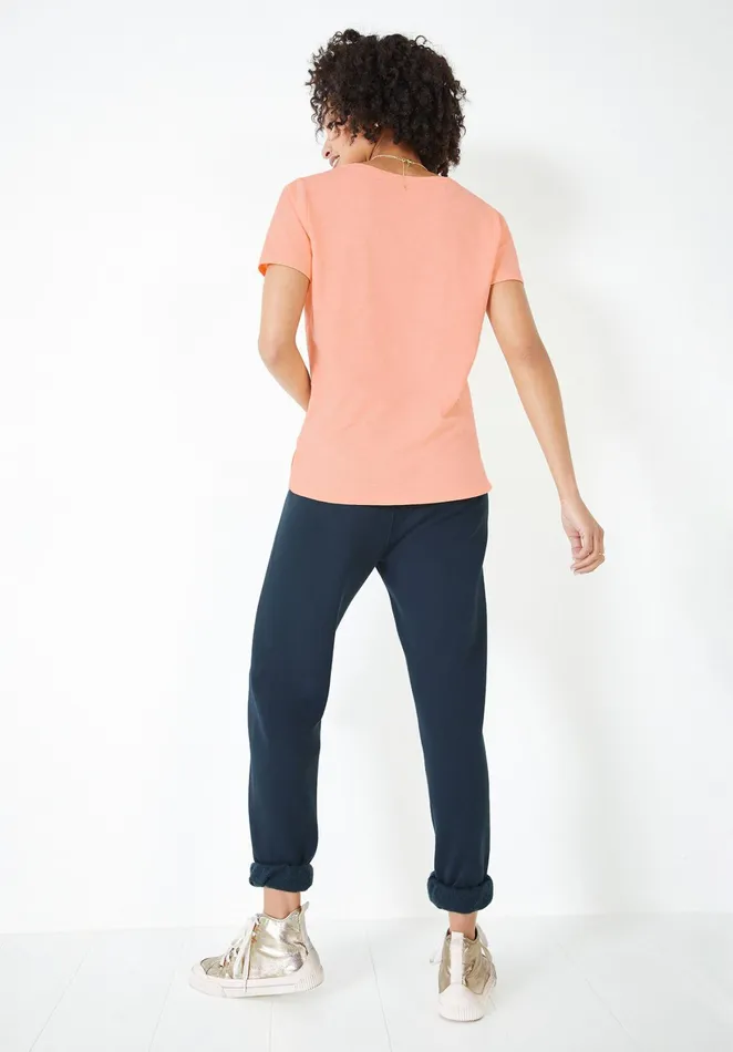 Tops and TShirts Women Hush Cali Cotton Slub V Tee Soft Coral