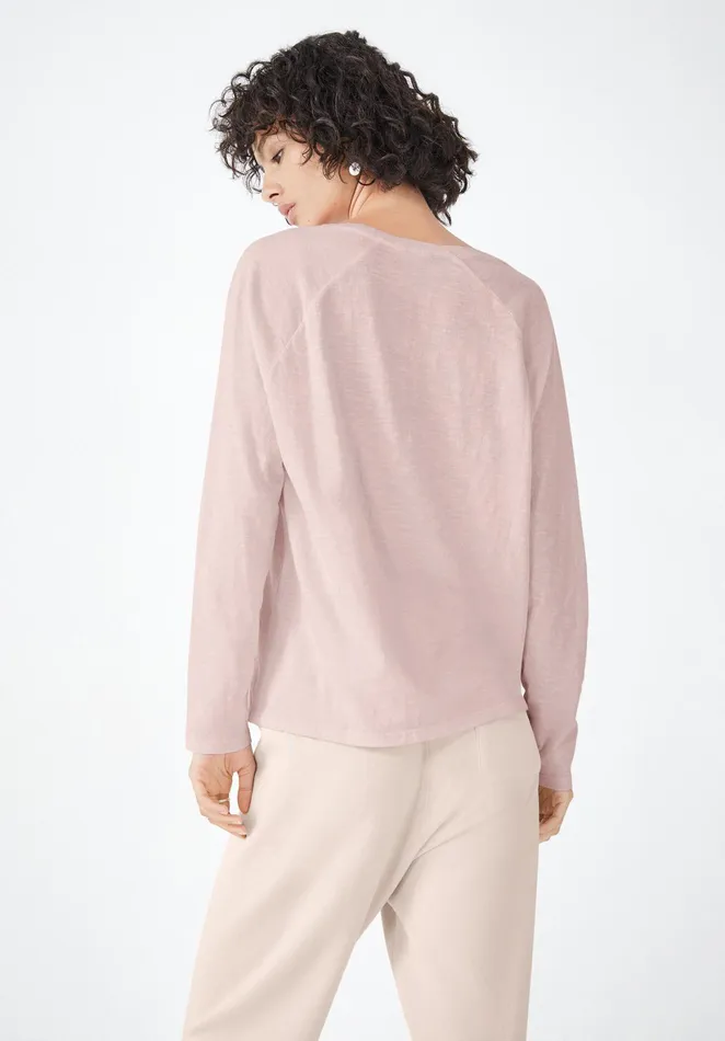 Tops and TShirts Women Hush Cotton Slub Avalon TShirt Powder Pink