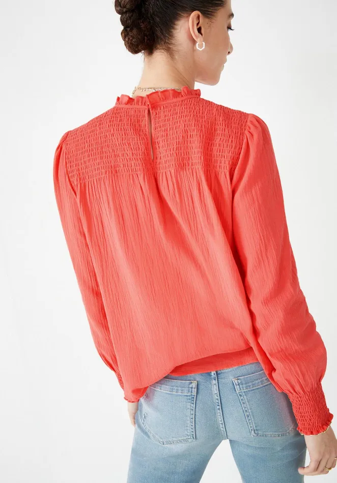 Tops and TShirts Women Hush Kara Shirred Top Coral