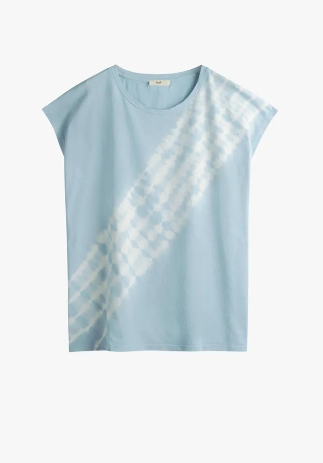 Tops and TShirts Women Hush Tie Dye Boyfriend TShirt Powder Blue