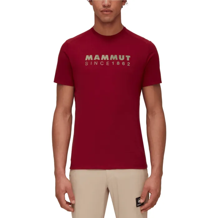 Tops Men Mammut Trovat TShirt Logo Blood Red Tops Men Mammut Trovat TShirt Logo Blood Red