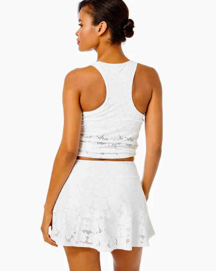 Tops Women Lilly Pulitzer Luxletic Asana Bra Tank Top Resort White Floral Stretch Eyelet Jacquard Tops Women Lilly Pulitzer Luxletic Asana Bra Tank Top Resort White Floral Stretch Eyelet Jacquard