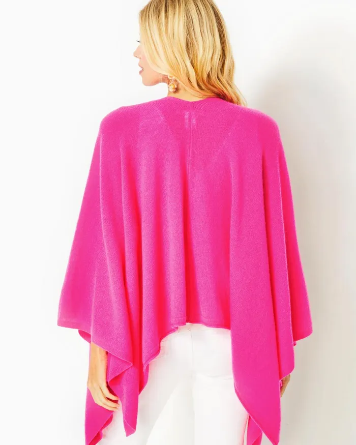 Tops Women Lilly Pulitzer Terri Cashmere Wrap Pink Palms