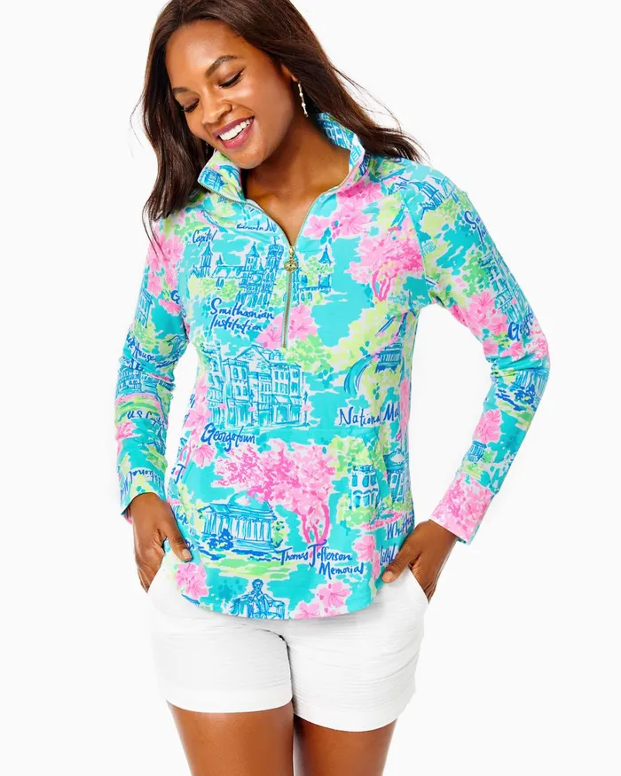 Tops Women Lilly Pulitzer UPF 50 Skipper Popover Multi Lilly Loves Dc Tops Women Lilly Pulitzer UPF 50 Skipper Popover Multi Lilly Loves Dc