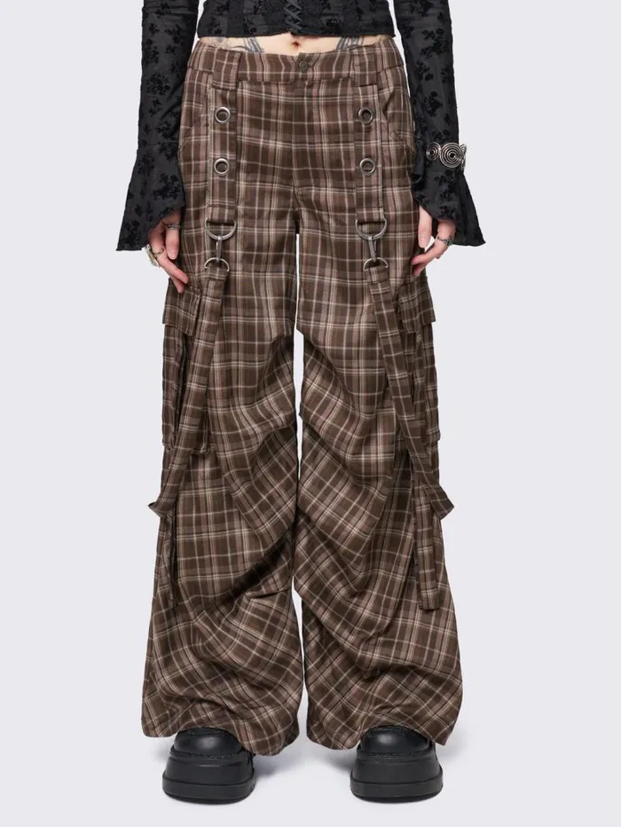 Trek Plaid Cargo Pants Women Minga London Bottoms