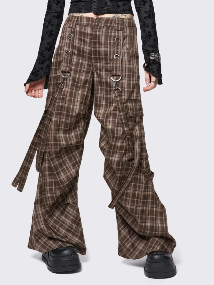 Trek Plaid Cargo Pants Women Minga London Bottoms