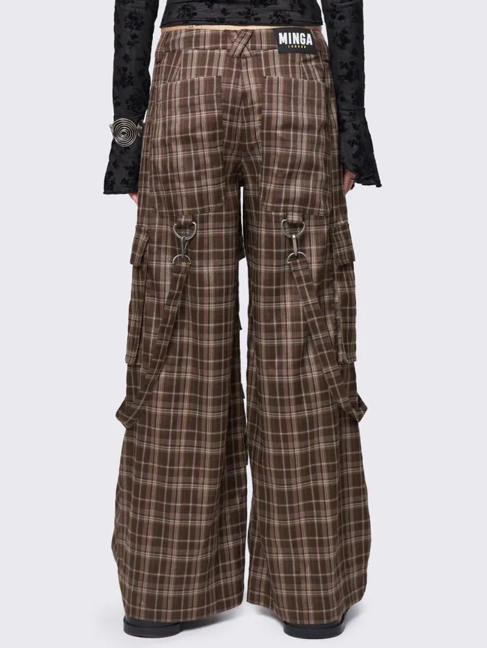Trek Plaid Cargo Pants Women Minga London Bottoms