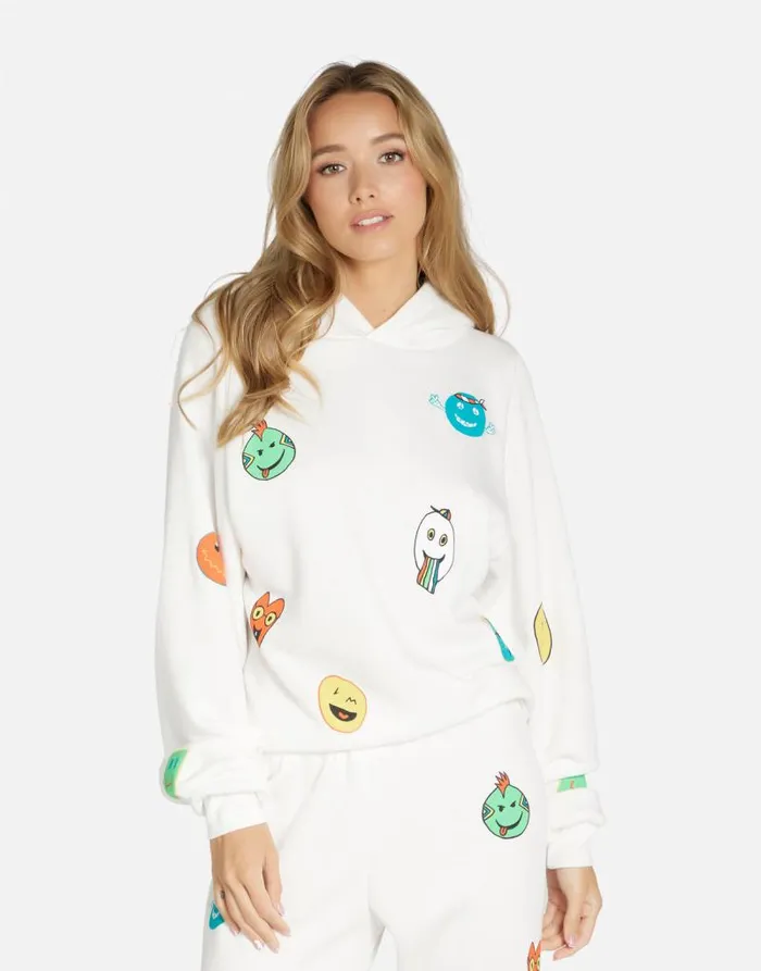 Trina Comic Emojis Milk Women Lauren Moshi Hoodies