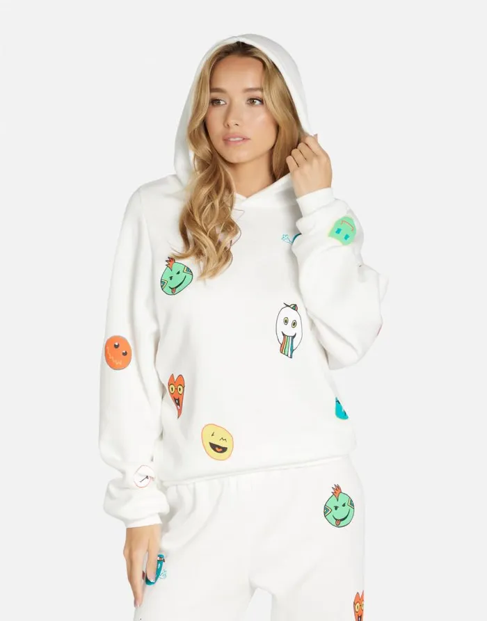 Trina Comic Emojis Milk Women Lauren Moshi Hoodies