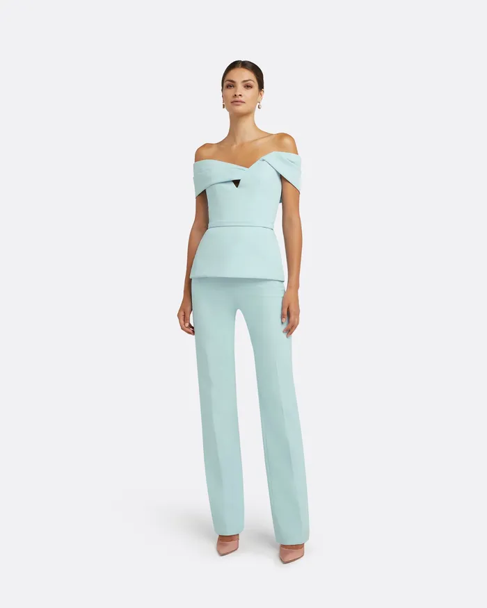 Trousers Safiyaa Women Goldie Baby Blue Trousers Baby Blue