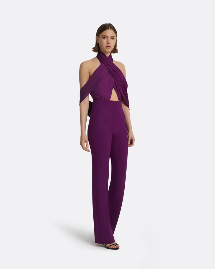 Trousers Women Safiyaa Goldie Currant Trousers Currant
