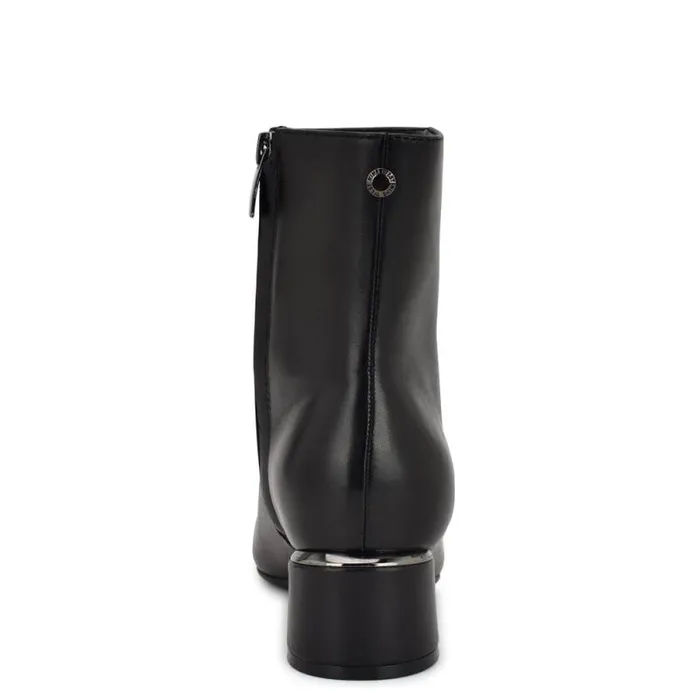 Trunke 92159 Square Toe Booties Black Leather Women Nine West Boots and Booties Trunke 92159 Square Toe Booties Black Leather Women Nine West Boots and Booties