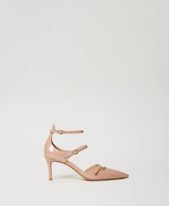 Twinset Court Shoes And Sandals Faux Patent Leather Court Shoes With Straps Les Beiges 8211 Shoes Twinset Court Shoes And Sandals Faux Patent Leather Court Shoes With Straps Les Beiges 8211 Shoes
